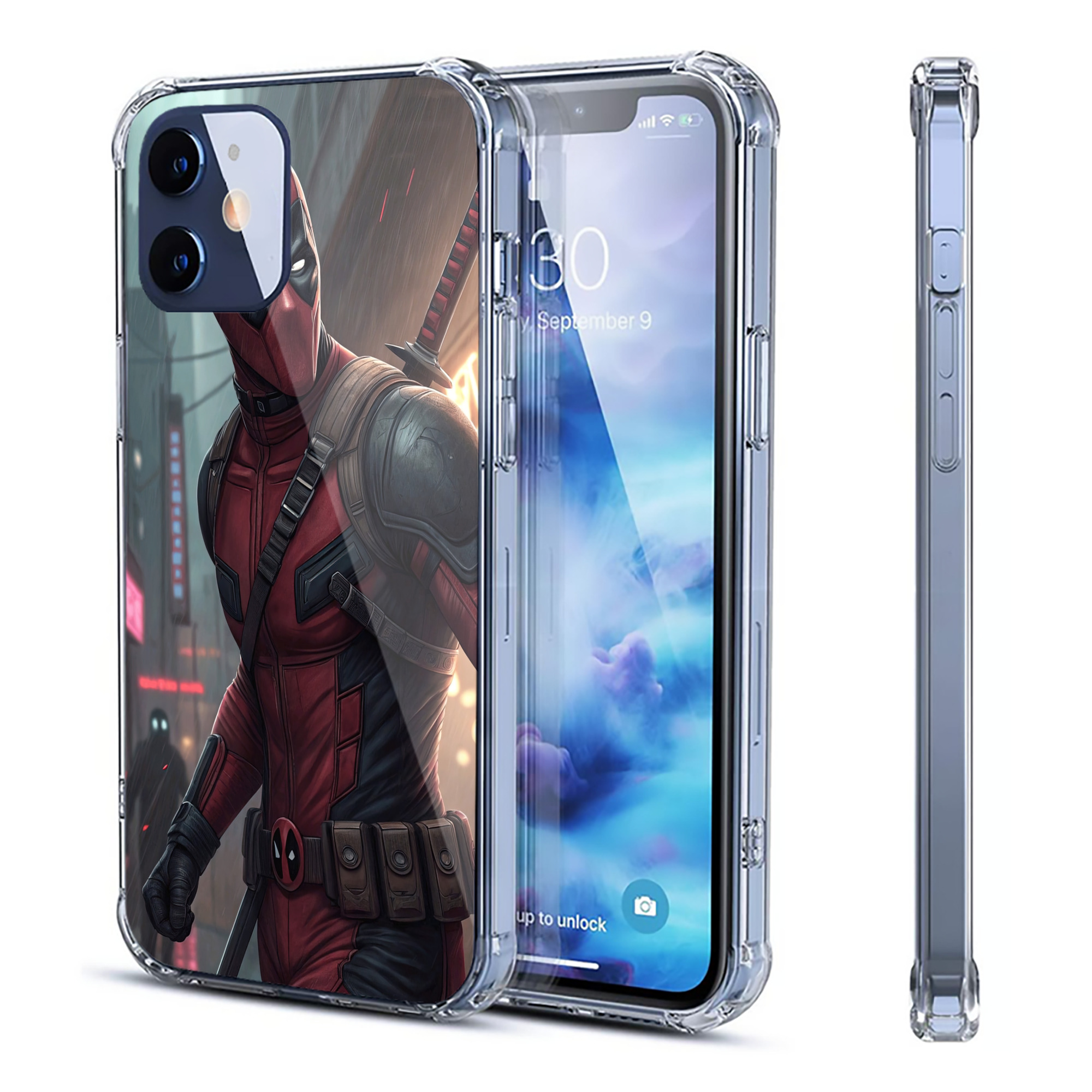 （画像用） Deadpool デッドプール 【iPhone 12シリーズ対応】透明スマホケース（クリアソフトケース）
